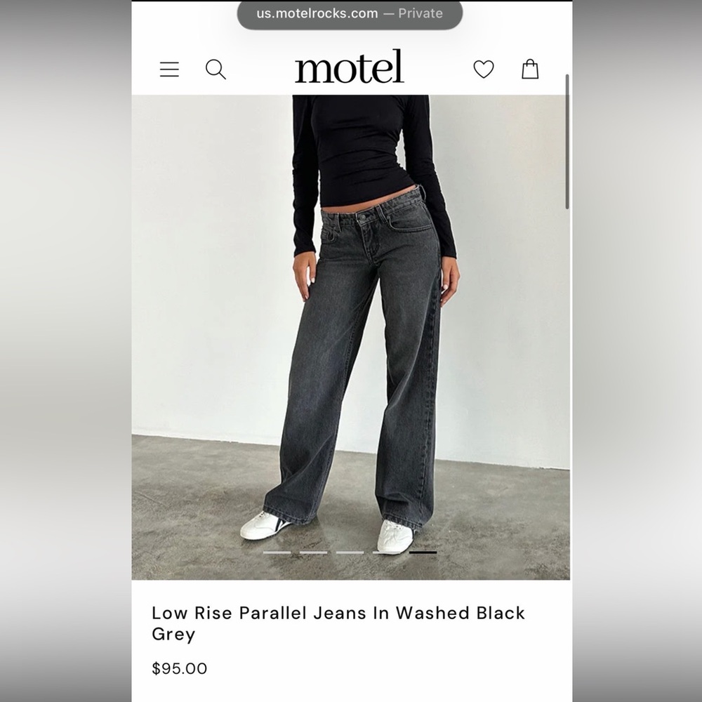 Motel Denim women’s Grey/ Black Denim Jeans
